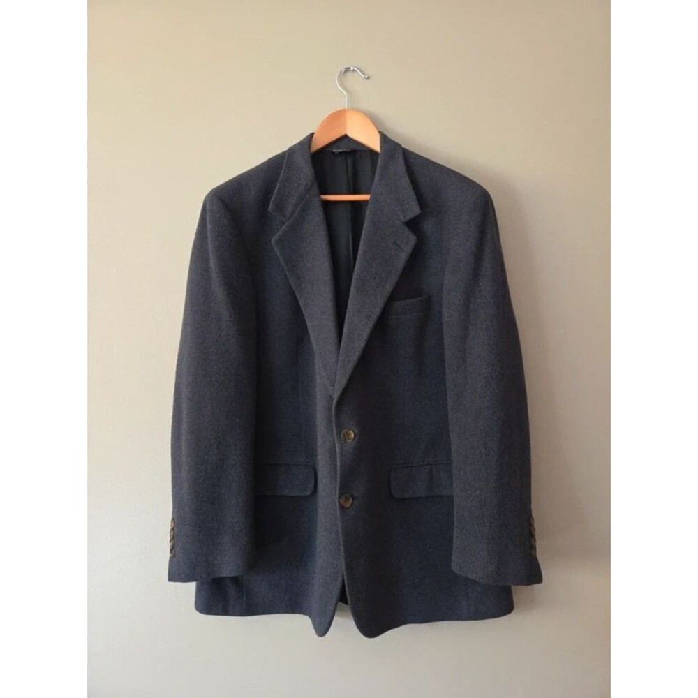100% cashmere black label bill blass blazer